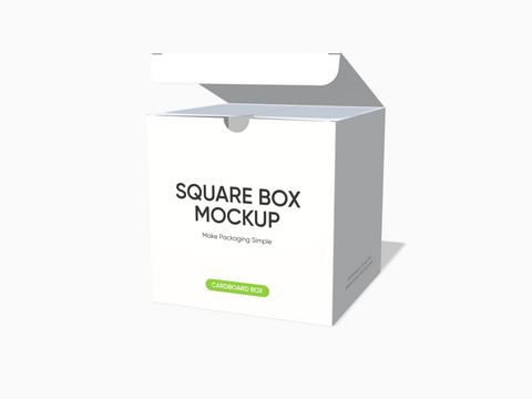 Tuck end open square box