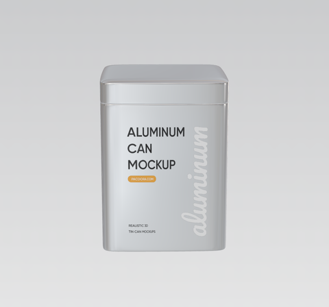 Aluminum cans tin mockup